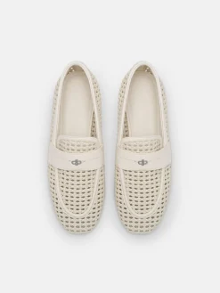 Brynn Woven Loafers - Chalk Weave