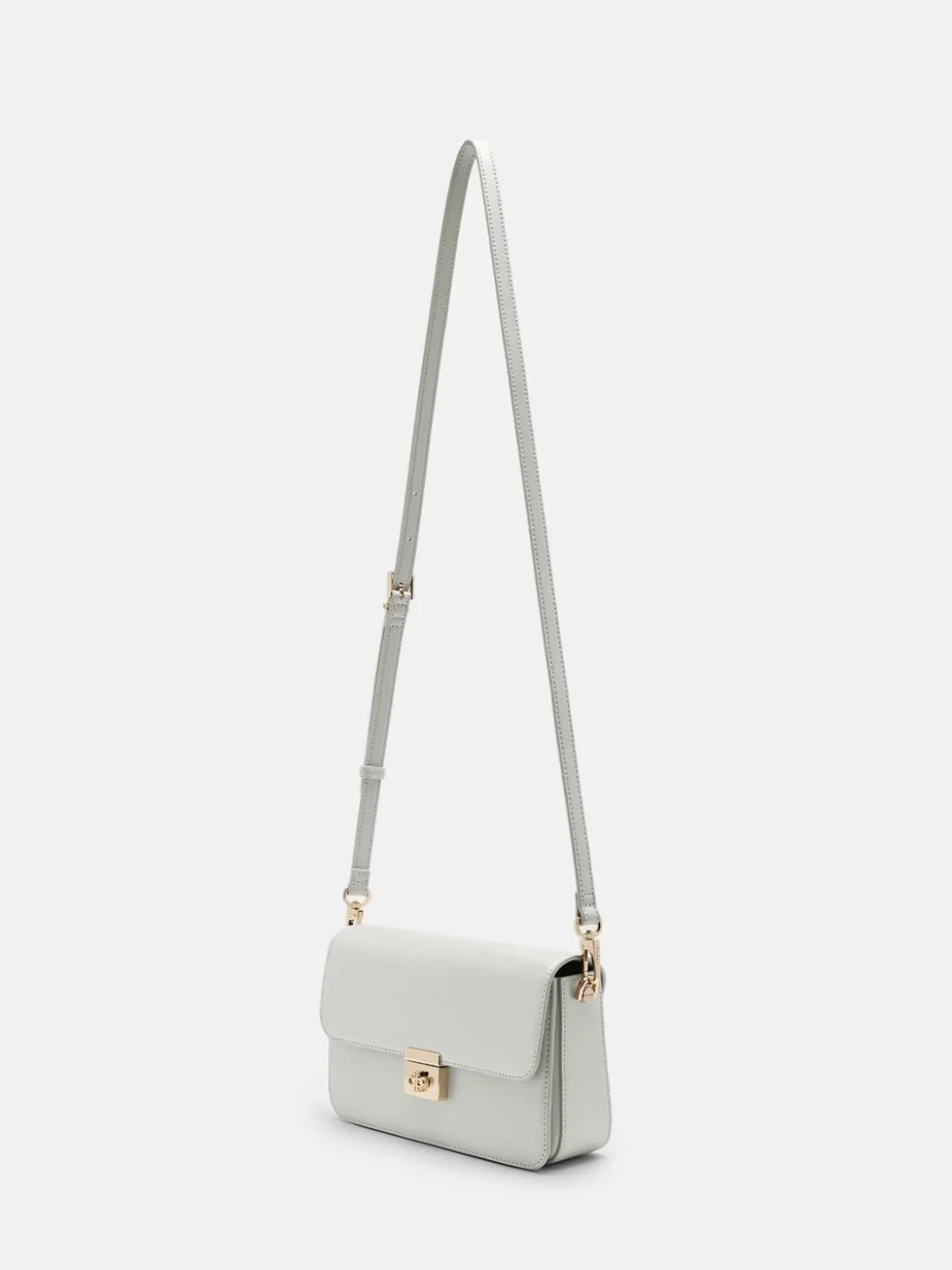Cameo Leather Shoulder Bag - Silver