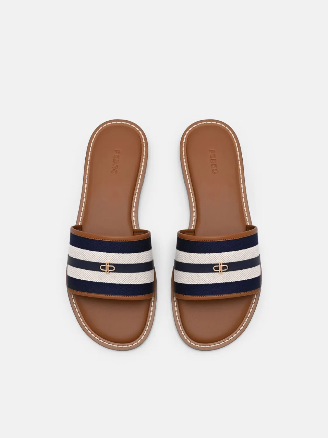 Canvas Slide Sandals - Navy Canvas