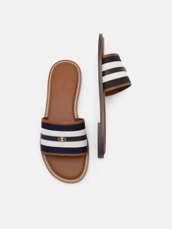 Canvas Slide Sandals - Navy Canvas