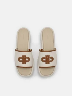 Canvas Wedge Sandals - Beige