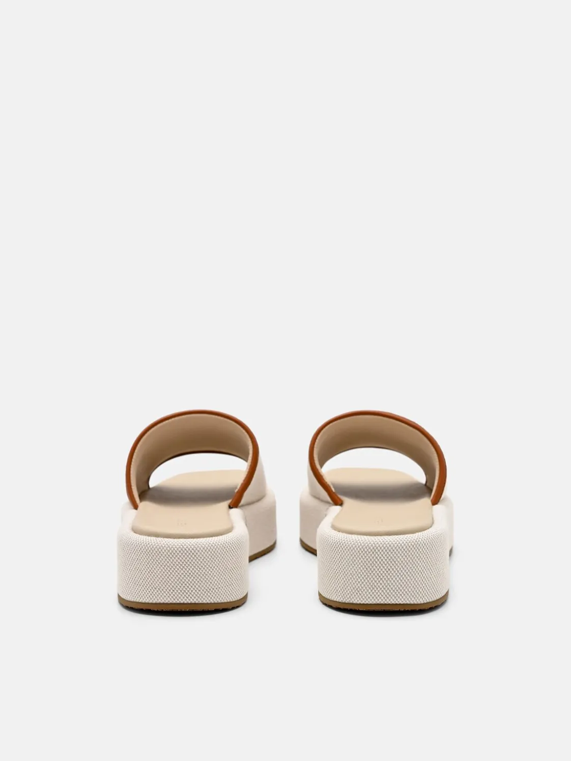 Canvas Wedge Sandals - Beige Canvas