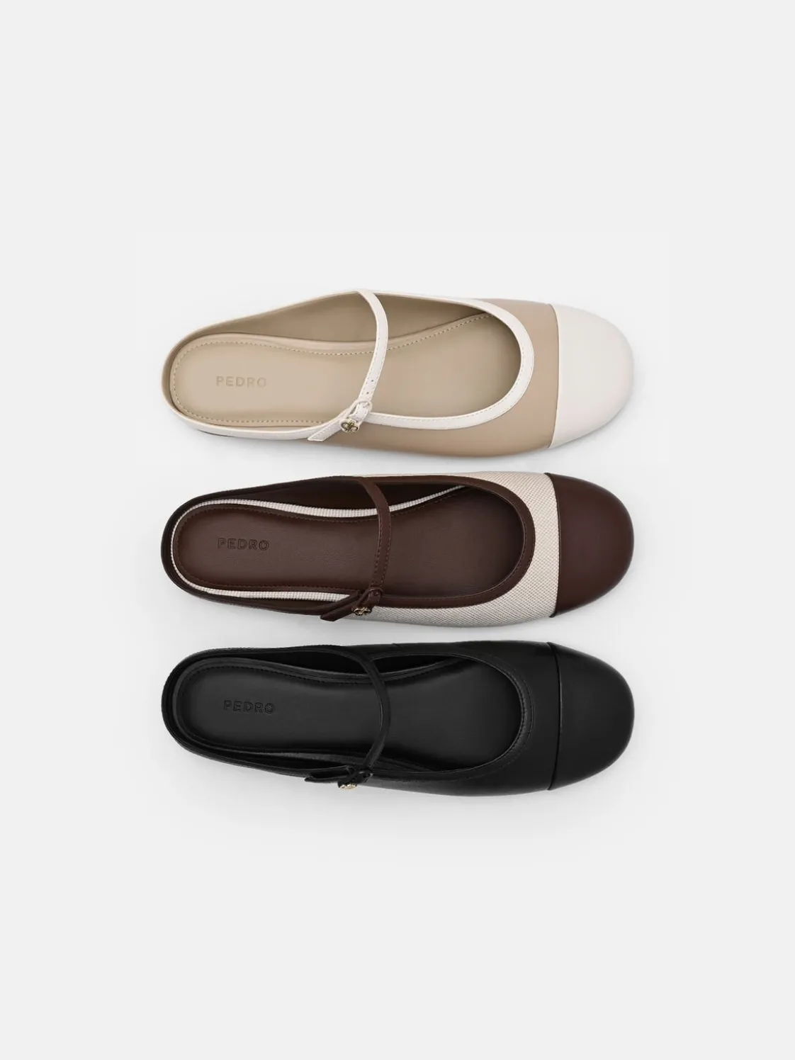 Cap Toe Mules - Black