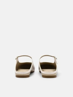 Cap Toe Mules - Nude