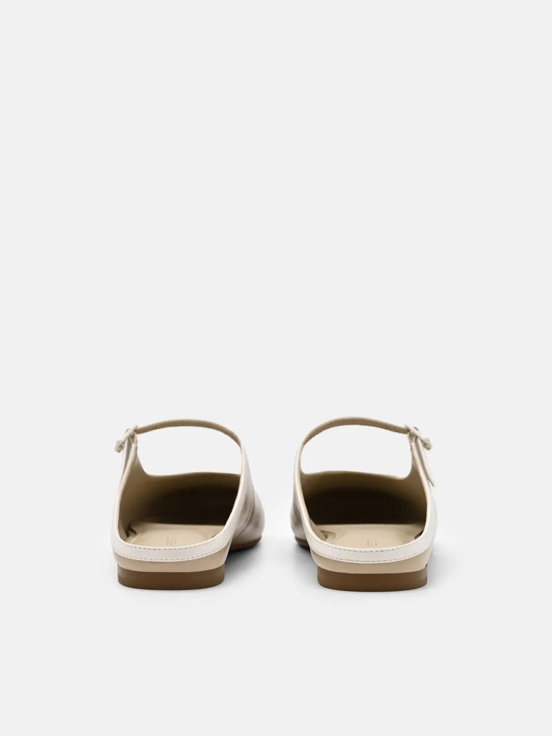 Cap Toe Mules - Nude