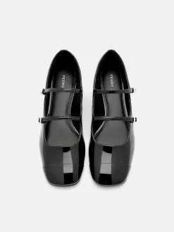 Cap-Toe Ballerina Flats - Black
