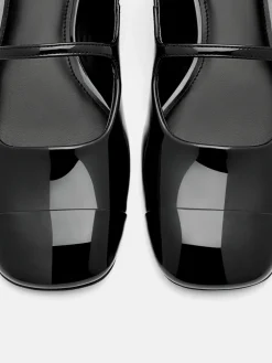 Cap-Toe Ballerina Flats - Black