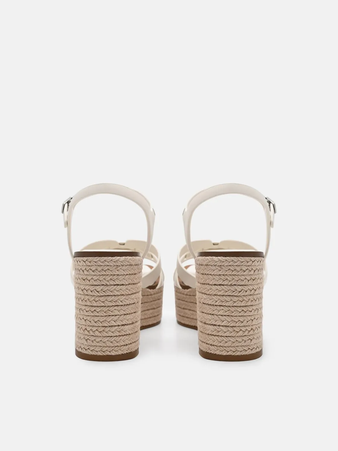 Carmel Leather Wedge Sandals - Chalk