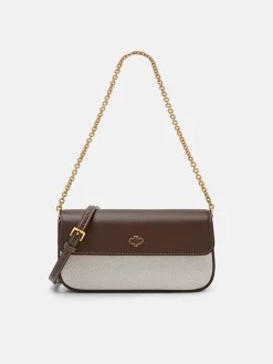 Chainlink Canvas Sling Pouch - Dark Brown Canvas