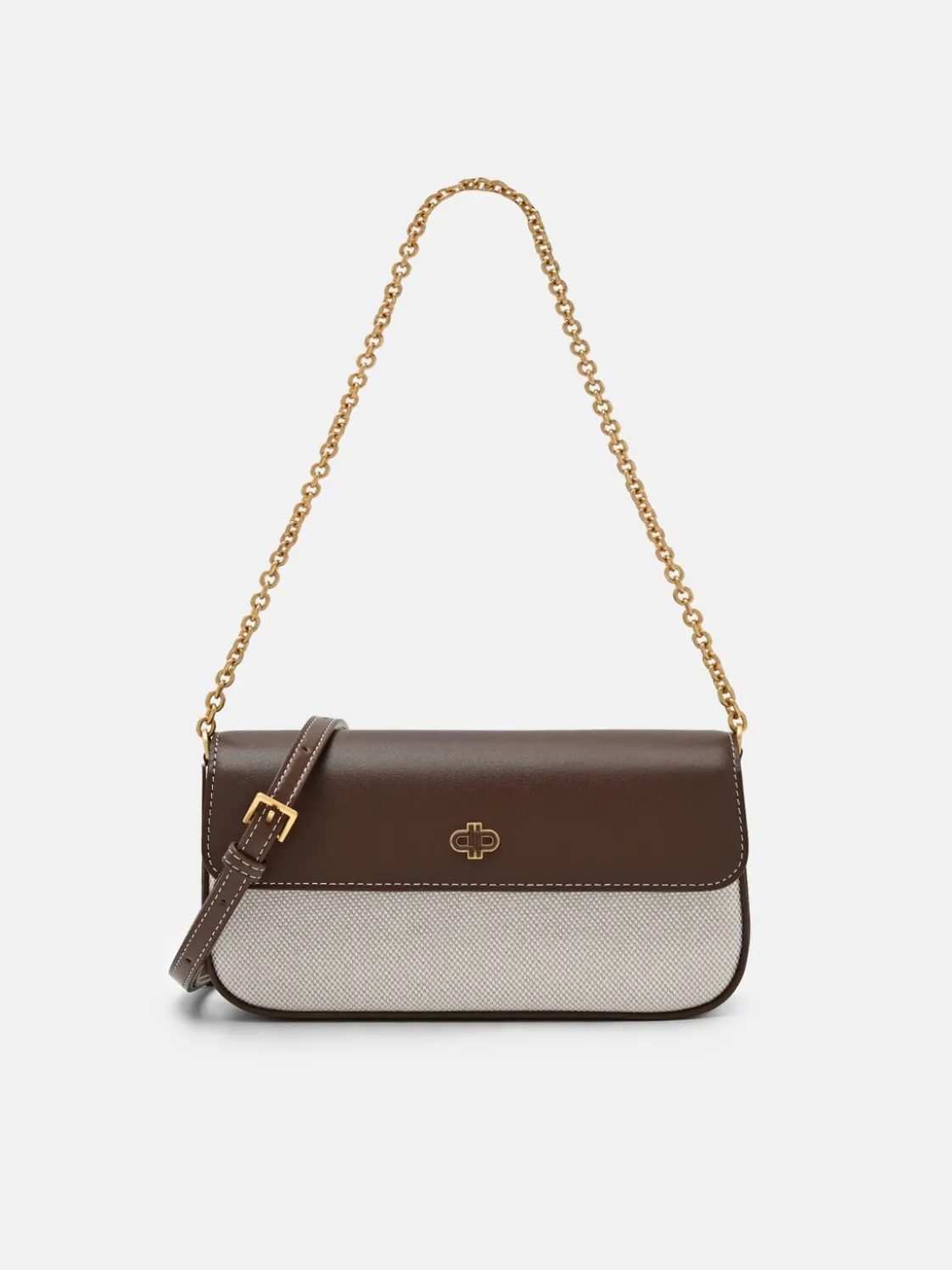 Chainlink Canvas Sling Pouch - Dark Brown Canvas