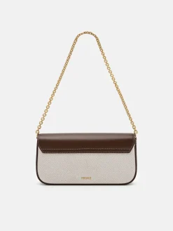 Chainlink Canvas Sling Pouch - Dark Brown Canvas
