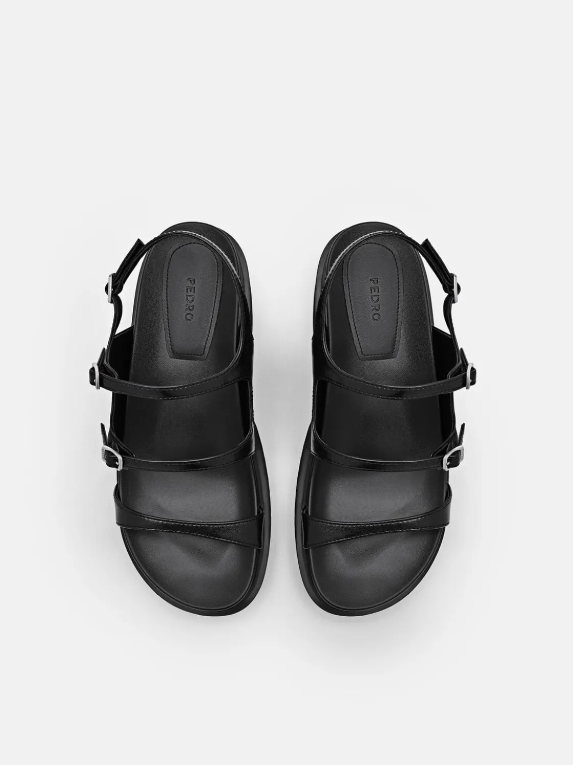 Chunky Slingback Sandals - Black
