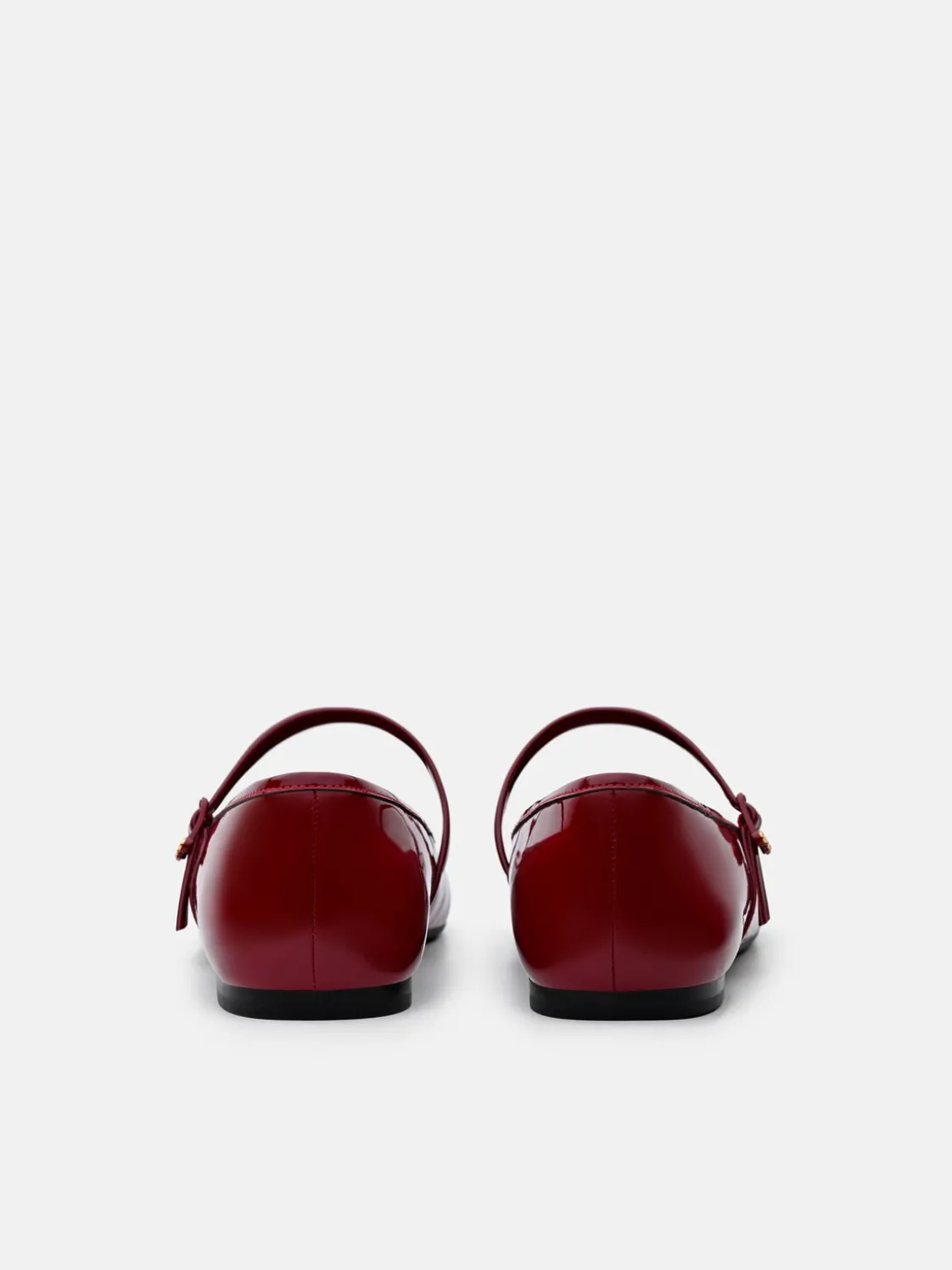 Claude Leather Mary Jane Flats - Red