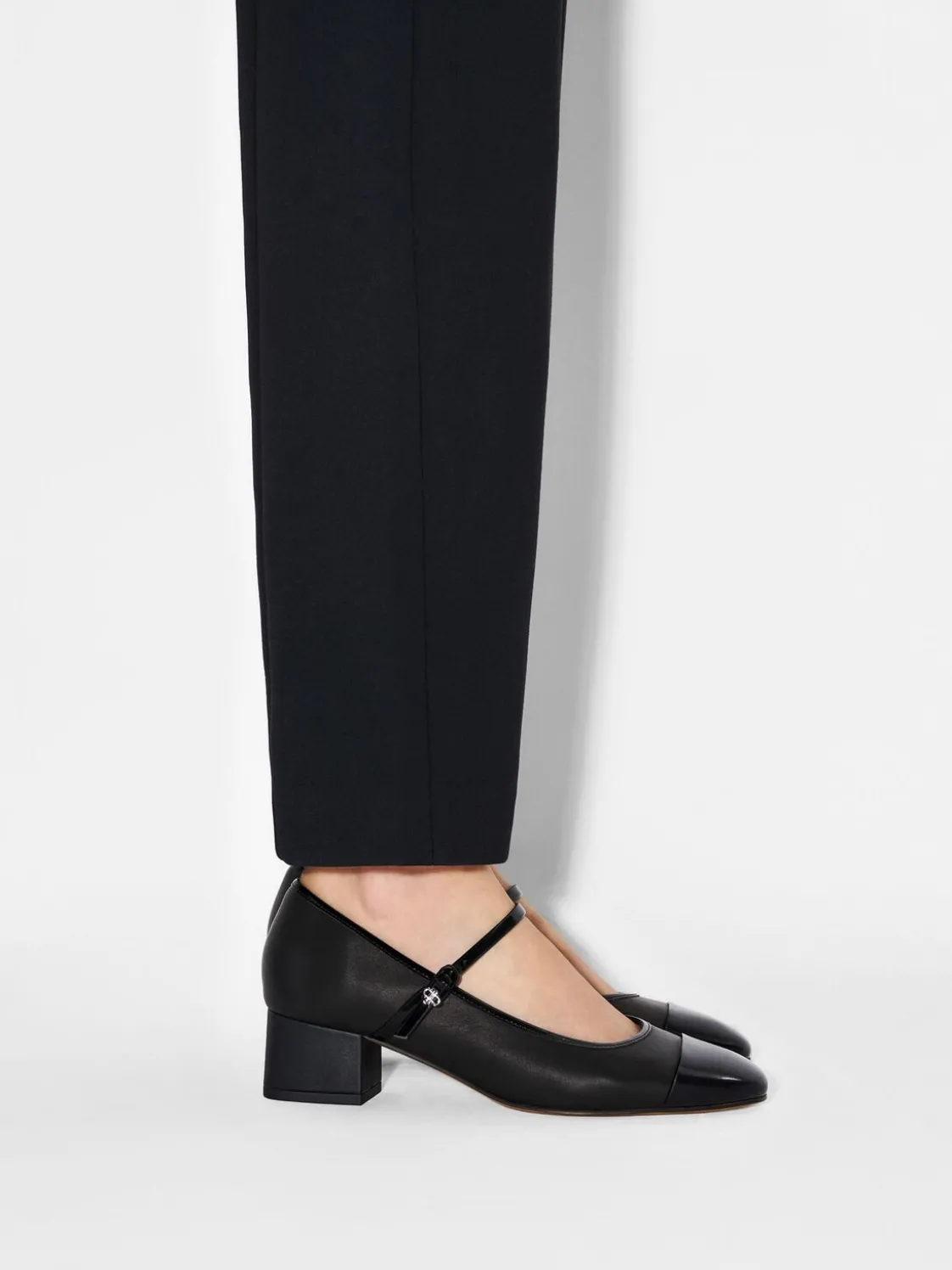 Claude Leather Mary Jane Pumps - Black