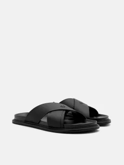 Cross Sandals - Black
