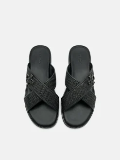 Cross Sandals - Black