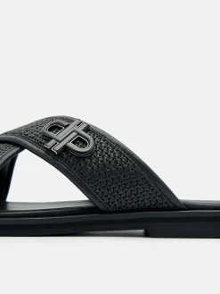Cross Sandals - Black