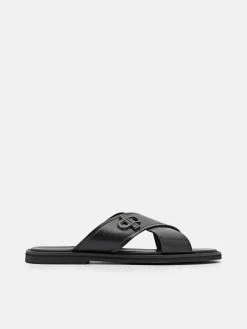 Cross Sandals - Black