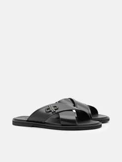 Cross Sandals - Black