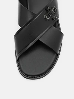 Cross Sandals - Black