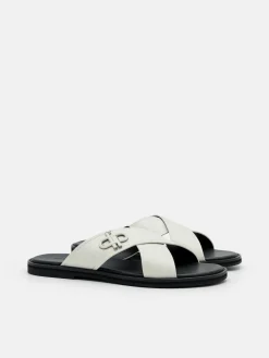 Cross Sandals - Chalk