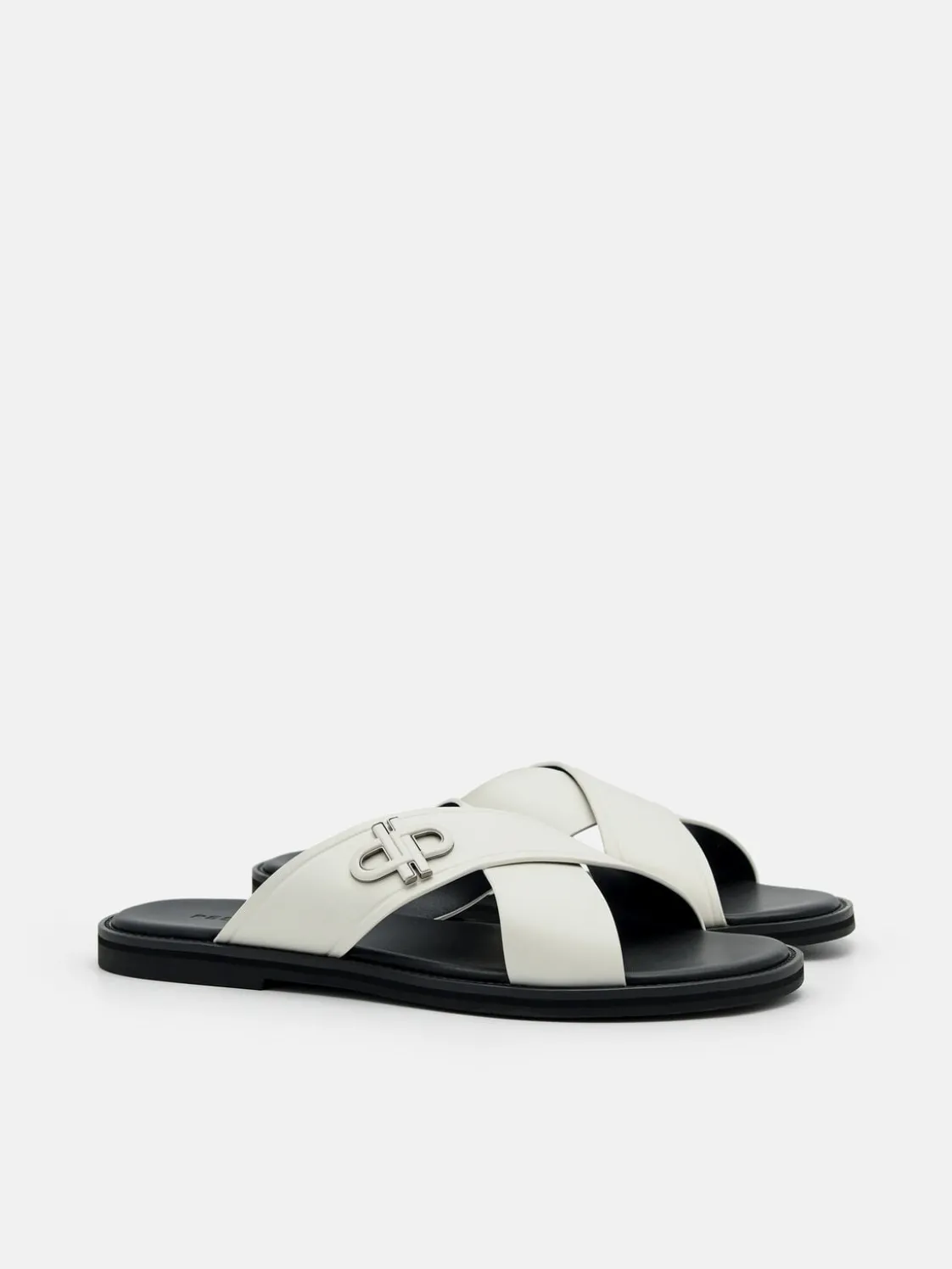 Cross Sandals - Chalk