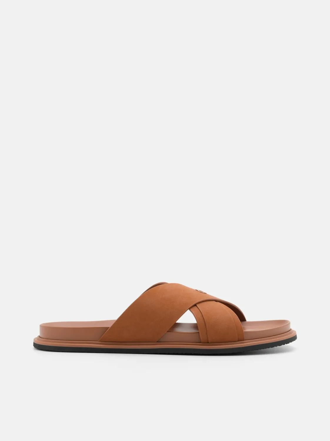 Cross Sandals - Cognac