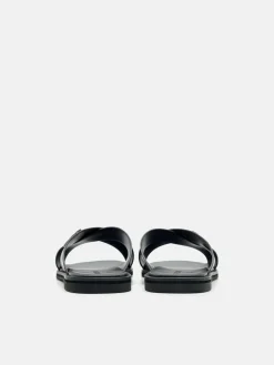 Cross Sandals - Dark Brown