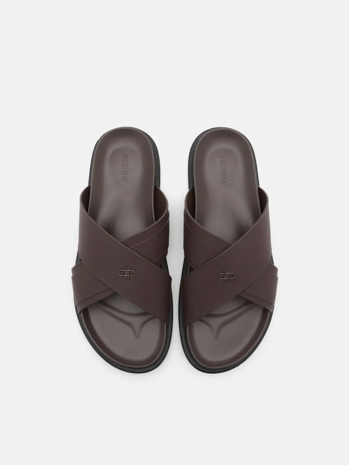 Cross Sandals - Dark Brown