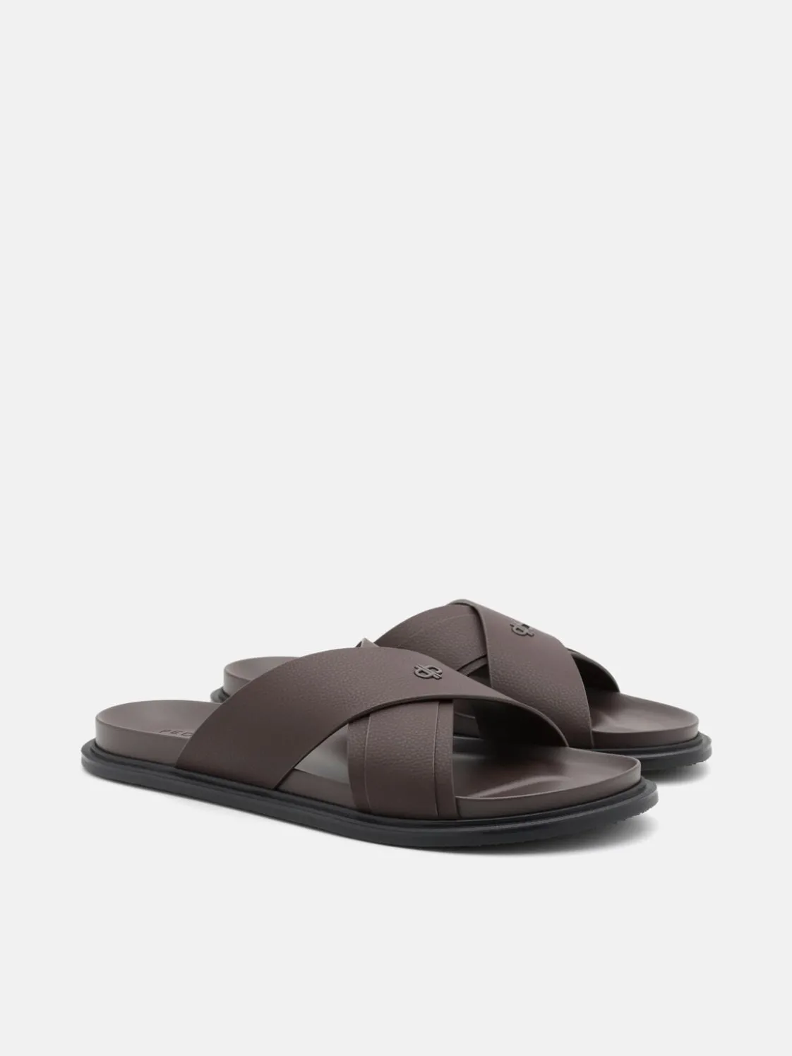 Cross Sandals - Dark Brown