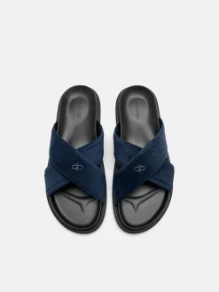 Cross Sandals - Navy
