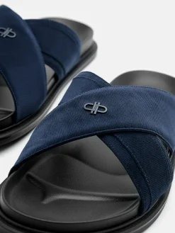 Cross Sandals - Navy