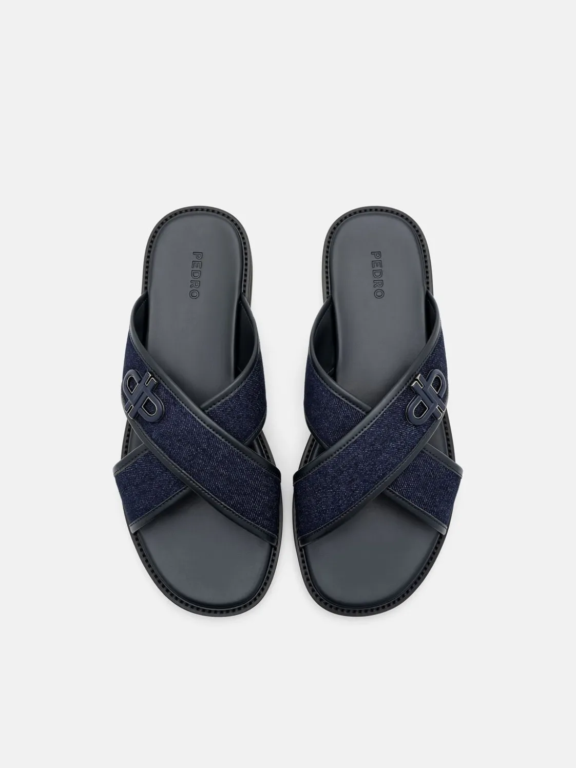 Cross Sandals - Navy Denim
