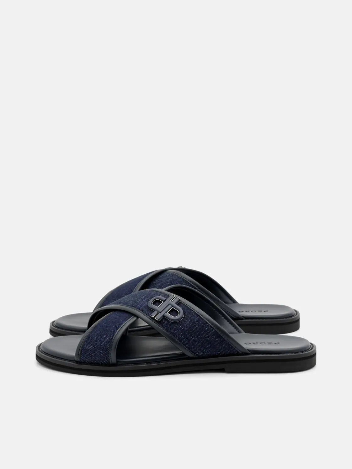 Cross Sandals - Navy Denim