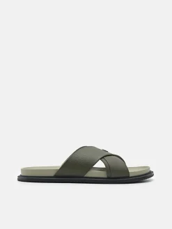Cross Sandals - Olive