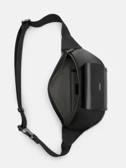 Cyrus Leather Belt Bag - Black