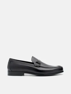 Dale Leather Horsebit Loafers - Black