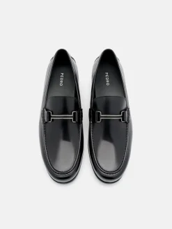 Dale Leather Horsebit Loafers - Black
