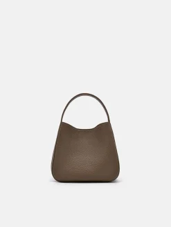 Dana Leather Bucket Bag - Dark Taupe