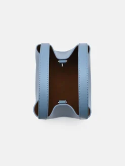Dana Leather Bucket Bag - Slate Blue