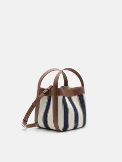 Dana Leather Bucket Bag - Multi Fabric