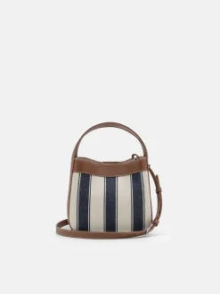 Dana Leather Bucket Bag - Multi Fabric