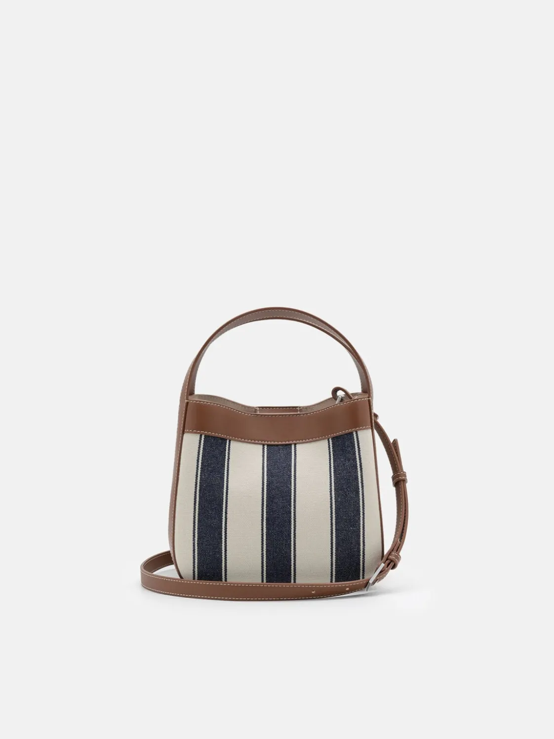 Dana Leather Bucket Bag - Multi Fabric