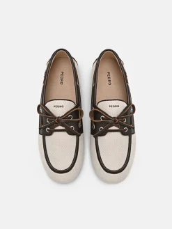 Dee Canvas Boat Shoes - Brown Canvas