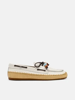 Dee Leather Boat Shoes - Chalk