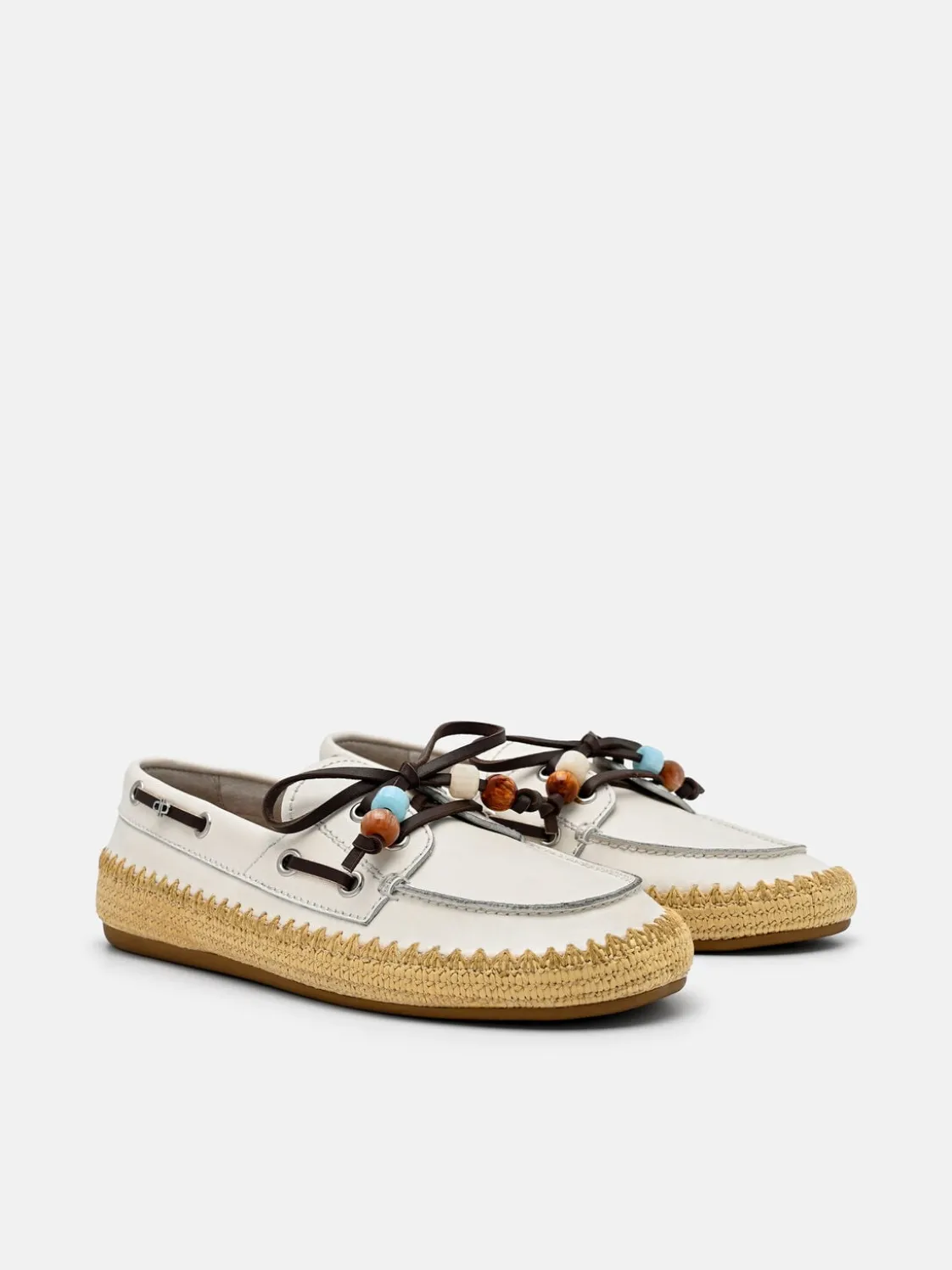 Dee Leather Boat Shoes - Chalk