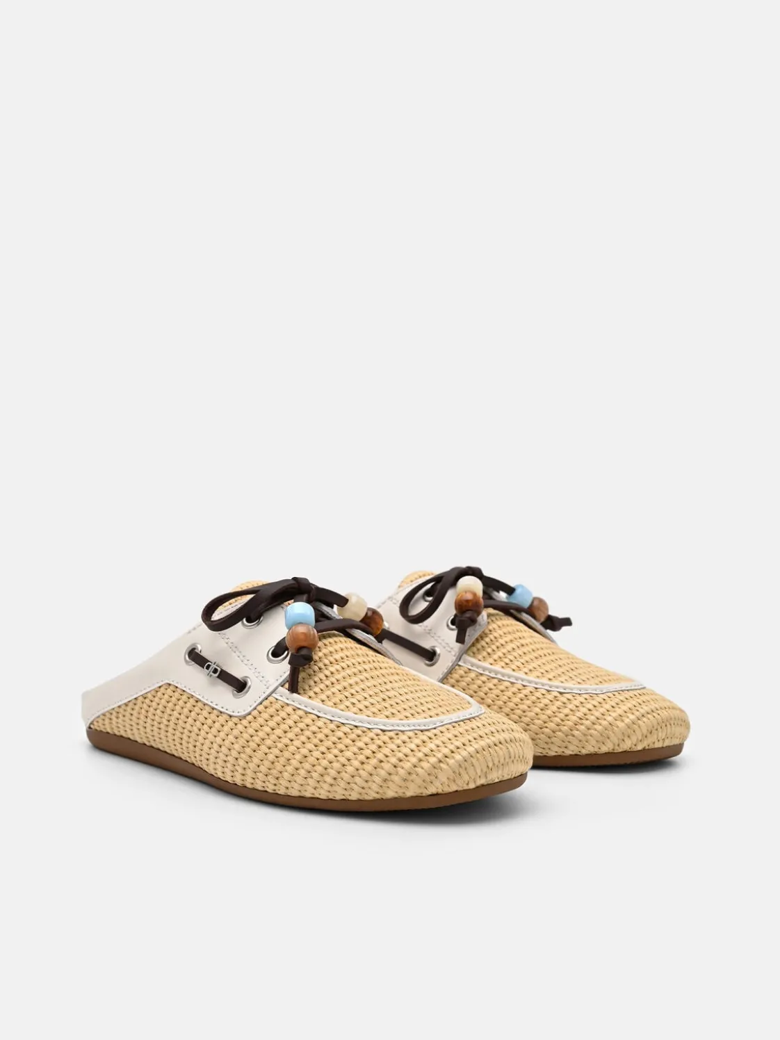 Dee Raffia Mules - Natural Raffia