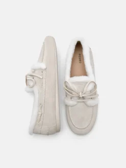 Dee Suede Boat Shoes - Chalk