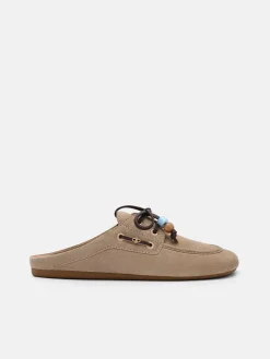 Dee Suede Mules - Sand Suede