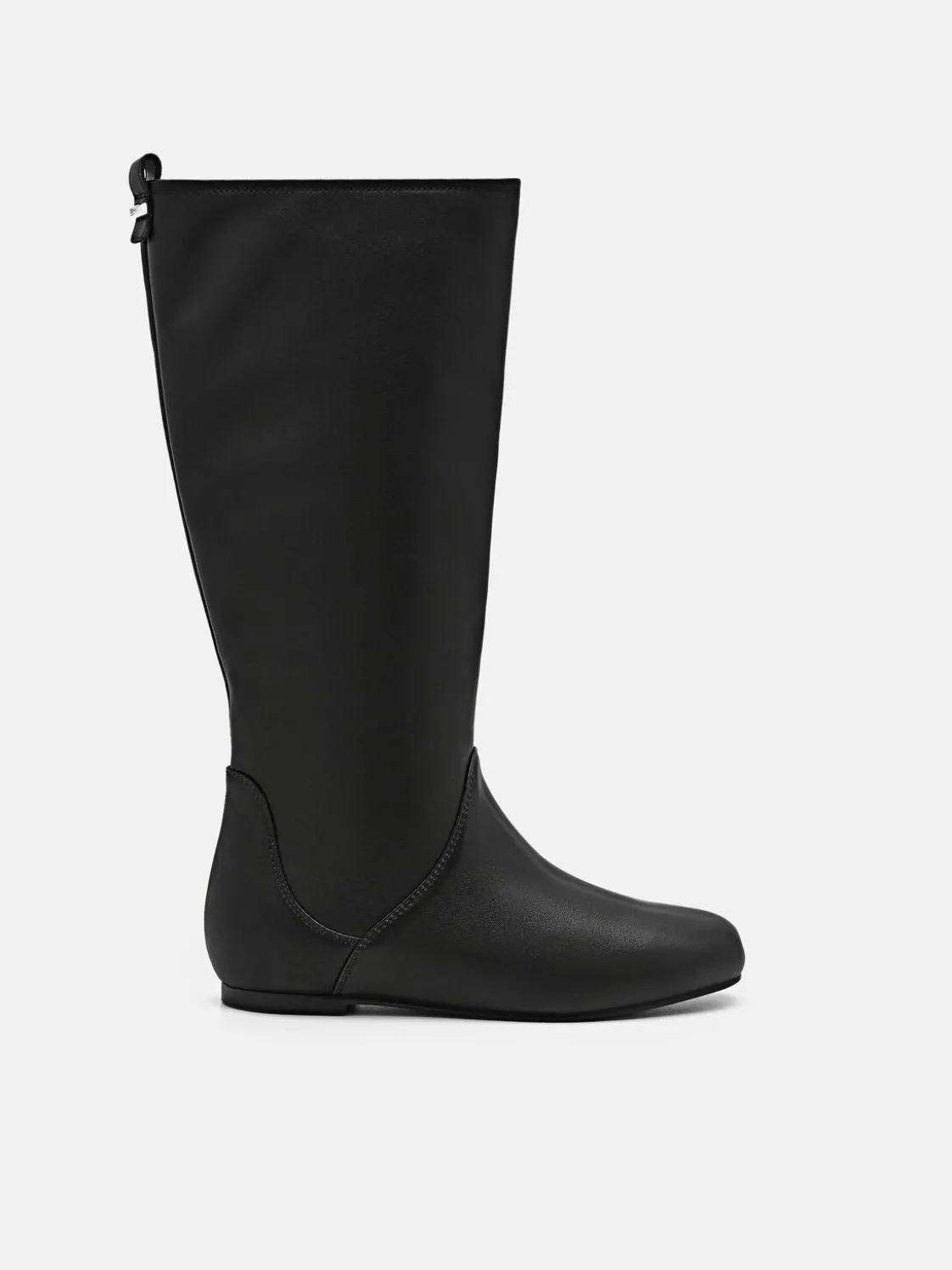 Demi Leather Knee Boots - Black